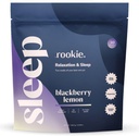 Rookie Wellness Sleep - Natural Sleep Aid of 180 mg of Mgnesium Bisglycnate, 1 mg Melatonin, Valerian Root, & Passion Flower to production 淡化与睡眠(30 Pack, BlackBerry Lemon) 天然睡眠援助(30 Pack, BlackBerry Lemon).