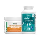 Jigsaw Health Bundle – 肾上腺鸡尾酒,60名服务员(Jar)和阿拉斯加鳕鱼肝油,180名软胶