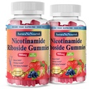 2 Pack NAD Resveratrol 补充品,无糖900mg Gummys 配有 Quercetin, Collagen, 维生素支持抗衰老,细胞再生,能量靴,女性男性皮肤改善