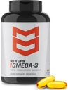 MTN OPS Omega 3 鱼油补充品,1000mg 脂肪酸软胶促进健康心脏,联合和骨质健康,30种服务