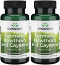 Swanson 全光谱 Turmeric Hawthorn & Cayenne 60 Capsules(2套)