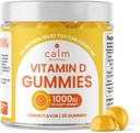 由健康维他命DGummys为成年人,维他命D3Gummy,维他命Bone和Immune系统支持,Lemon Flavor, 30 Counter