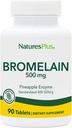 Natures Plus Bromelain - 500 mg, 90 植物药片 - 自然蛋白酶补充 - Gluten-free - 90 服务
