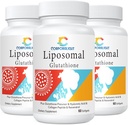 Liposomal Gluutathione 软胶,强化吸收- Liposomal 交付, 活性形式 L-Glutathione, 细胞, Imune 函数和肝脏解毒, 富含抗氧化剂配方, Gluten Free, 180 软胶