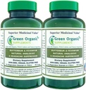 绿色有机补充剂Butterbur、Feverfew、Analgesic、止痛剂和头痛抑制剂,90VCaps、高吸附性、非GMO、无胶囊(2包)