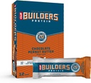 克里夫建构器 - 蛋白棒 - 巧克力花生酱 Flavor - 20g 蛋白质 - Gluten Free(2.4 Ounce, 12 Counter)