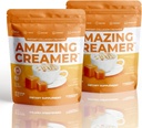 超级食品公司 奇异奶油加Collagen-Keto Creamer-Hyaluronic Acid & MCT Oil - Brain Boost & Curbs Cravings - 支持健康皮肤和头发 - 健怡 [60 services] [盐焦糖]