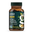Gaia Herbs 姜汁 - Turmeric Postbiotic - Gut健康精品消化支持补充剂 - 用发酵的Turmeric & Ginger 制成 - 免乳制品,大豆和Gluten - 60 Vegan Capsules(30种服务)