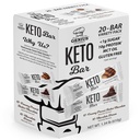 Genius Gourmet Gluten Free Keto 蛋白条,巧克力 Keto 条,Premium MCTs,低卡布,低糖(Variety Pack,20 Counter (Pack of 1))