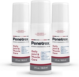 Penetrex 联合与肌肉疗法 - Soothing Gel for Back, Neck, Hands, Feet - Premium 整体 Rub with Arnica, Vitamin B6 & MSM - 3oz Roll On Gel (3-Pack) (中文(简体) ).