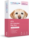 MySimplePetLab狗耳感染检测工具, 兽类批准, 检测Yeast & Bacteria, Mail-in Kit, 快速结果, 方便家用用于嗅觉, 痒耳, 支持狗耳健康