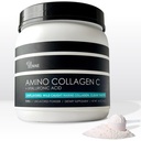 含Hyaluronic酸的氨基Collagen C(60 services   16oz  456g) - 非GMO 海洋Collagen Peptides - 水解粉 - 不味味 - 无糖 - 用于固皮,水解,健康关节和古特.