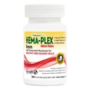 NaturesPlus Hema-Plex 铁 - 60 慢释放迷你盘 - 85 mg Chelated 铁 - 总血液健康 - 维生素C & Bioflavoids - Vegan, Gluten Free - 30 series