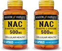 MASON NATURAL NAC N-乙酰L-Cysteine 500 mg - 支持细胞健康,免疫系统助推器,用于一般健康,60 Capsules(包2)