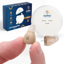 EarRite 可充电 OTC 老年人听力辅助器 - 几乎隐形和舒适 9 易调整的清晰度 Contract In-ear Digital Clear 放大器,带有减少噪音和充电的案例