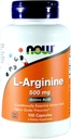 现在的食品 Arginine 500mg, 100 Capsules (Pack of 2)