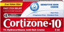 Cortizone 10 最大强度敏感皮肤抗石膏,1% Hydrocortisone, 2 oz.