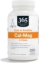 365 由全食品市场, Cal-Mag 2:1 比率, Easy-to-Swallow Vegan Capsules, 250 计数
