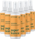 ATITUDE Hand Sanitizer Spray、EWG 验证、杀菌剂和细菌、Vegan和植物、成人和儿童安全、橙花和Eucalyptus Scent、3.38 Fl Oz(6号包)(Spray Bottle)