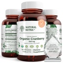 天然 Nutra 有机Cranberry 提取补充剂, 帮助预防尿症, 促进骨骼健康, 帮助保持心脏健康, 改善文摘, 促进皮肤健康, 30块药片, 一个月供应