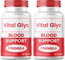 (2 Pack) Virtual Glyc Capsules - 官方血液支持公式,Virtual Glyc血瓶清洁剂,Virtual Glyc Glyco 优化药剂,支持整体健康与健康,Virtual Glyc粉(120 Capsules)