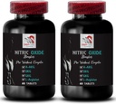 男子的氧化氮补充剂 -- -- NITRIC OXIDE BOSTER -- -- L-Arginine、强力支持、耐力助推器、锻炼补充剂、动力配方、能源混合物、培训重点2瓶120平板