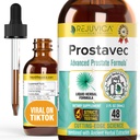 Prostavec 高级前列腺支持补编 - 用于更快吸收Pygeum, Saw Palmetto, Stinging Nettle + Turmeric & Damiana - Vegan, Non-GMO - 2 fl oz的液体公式