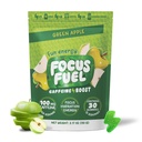 FocusFuel Energy Chews – Green Apple Flavor (15 services) – 100mg Cafeine + B12, 镁, Alpha GPC – Boost Focus & Energy – 没有崩溃或Jitters – 闪光灯