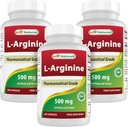 Best Naturals L-Arginine 500mg 250 卡普勒斯(250个计数(3包))
