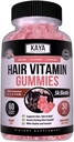 Kaya Naturals hair gummys - Biotin 5000mcg 健康头发、皮肤和钉子的维生素 - 女性或男性的美容补充 - 60 Counter - Blueberry Flavor