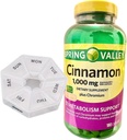 每周药丸组织者,包括一个春谷肉桂1000mg,饮食补充,180Capsules.