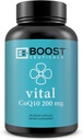 CoQ10 200mg 高吸收Coq10 与 Bioperine |纯 CoQ10 Vegan 非 GMO | 无 Stearates No Gluten | 60 200 mg Capsules