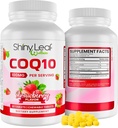 Shiny Leaf CoQ10 100mg - Chewable CoQ10补编 - Coenzyme Q10 for Heart Health and Energy - Natural CoQ 10补编 - 心血管健康 - 100mg Chewable Tables, 30 Tablets, 在美国制造