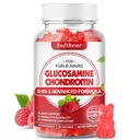 软熊Glucosamine Chondroitin Gummys,无糖Glucosamine Chondroitin MSM 配有 " 草莓图尔克 " 的联合健康与抗氧化剂、 " 草莓粉碎60 " 。