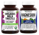 FarmHaven 牛奶 Thistle Capsules & Magnesium Glycinate & Malate 复合体 w/维生素D3