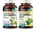 BIO KRAUTER resveratrol 100 Capsules & Goldenseal 100 Capsules 重制压轴器