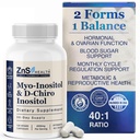 ZnS Myo-Inositol & D-Chiro Inositol 补充 | 荷尔蒙平衡与月经周期支持 | 40:1 理想比率 | Ovarian 健康与生育援助 | 2050mg | 30日 Vegan Capsules