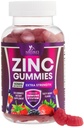 锌类固醇50mg - Bone Skin & Immune支持健康 Gummy & Premium Antioxidant Chewable for Adults - 高吸收维冈,Gluten Free Zinc 补充维生素 - Tasty Berry Flavor - 120 Gummys