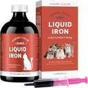 猫类的铁补充剂 - 有猫维生素的贫血液态铁,支持铁水平,促进红细胞,猫健康中的靴子能量和生命力,3.4oz(100ml)