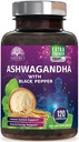 Ashwagandha 补充 2100mg - 外力 Ashwagandha Powder & root 提取与黑辣椒为Max吸收,草药抗氧化剂为男女补充,Vegan,Non-GMO - 120 Capsules