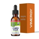 Vimergy Organical Lemon Balm Tincture 草药补充剂 - 175 mg of 10:1 Lemon Balm 提取剂,每服一次,可用在茶中 - USDA认证有机,非GMO,无酒精 - 30 mL(1 mL/Serviing)