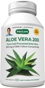 Andrew Lessman Aloe Vera 200-30 Capsules - 提供200:1 Aloe Vera的超集中,对胃部和消化系统的支持,无添加剂,小容易吞咽 Capsules