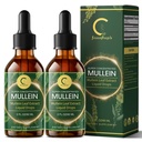 (2 Pack) Mullein Drops for Lungs – 肺除毒和清洁剂的高可能性Mullein叶片提取,支持呼吸,免疫,消化系统,天然Mullein液滴,非GMO,4 FL OZ
