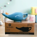 Yoga Neti Pot for Sinus & Controduction cleaning ++微波和Dishwasher 友好 ++ 泄漏 证明持久陶瓷 Neti Pot+ 鼻水洗手 持久陶瓷 - 蓝色