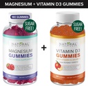 无糖镁胶(180 Gummys) & 无糖维生素D Gummys(60 Gummys) — Immune 支持和放松值 Bundle, Gelatin- Free, Gluten- Free, 蔬菜, All Natural, GMO- Free, Kosher