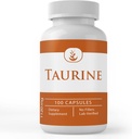 纯原始成份 Taurine, (100 Capsules) 100%纯,无添加剂或填充剂, 实验室验证