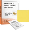 Manuka 蜂蜜伤病护理 - 蜂蜜伤病穿戴 2"×2" 蜂蜜病带伤病护理补丁,用于小伤口,切片, Lacerations, Scald and Burns for hound Healing, 10 Pcs.