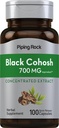 Piping Rock Black Cohosh 根提取 → 700 mg → 100 Capsules → 集中 → 非 GMO, Gluten 免费补充