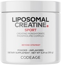编码 Liposomal Creatine Powder 补充品,纯 Creatine Monohydrate 5000mg, 工作前和工作后 - 不受欢迎的Creatine,微营养化 Creatine Powder - 体育用的Creatinine - 30个服务对象