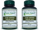 绿色有机补充物 Acne, Azelaic Acid, 90 V Caps, 高吸附性, 非GMO, Gluten-free, (Pack of 2)